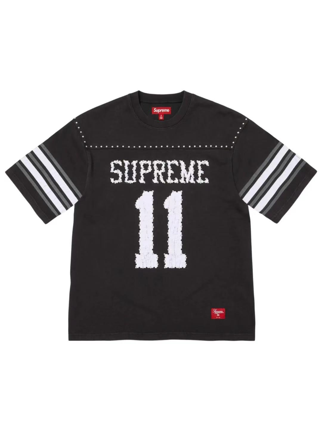 Supreme Studded Football Top Tee Black