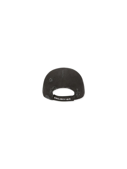 Project G/R x Mastermind Washed Crushed Cap Black