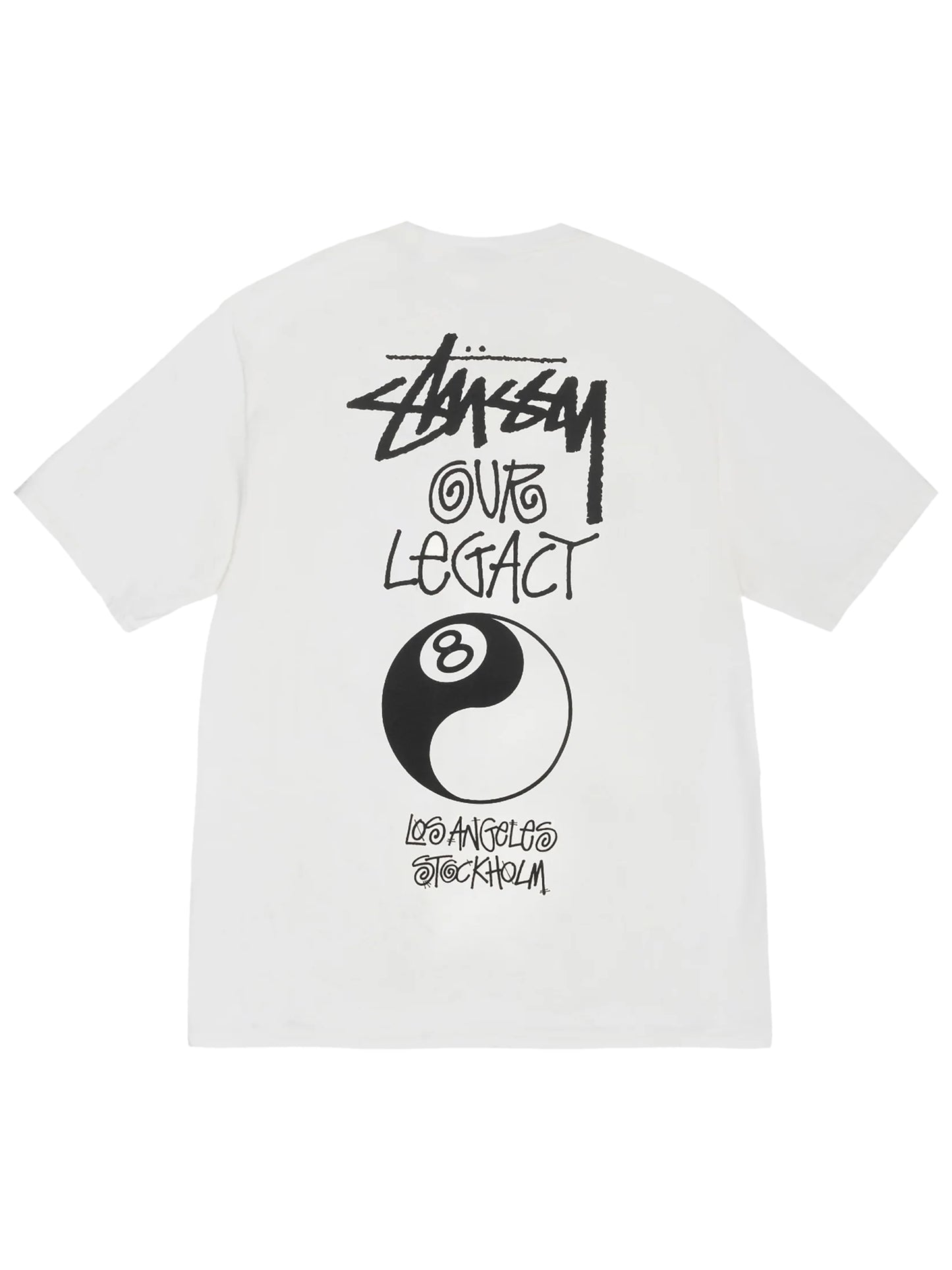 Stussy & Our Legacy Work Shop 8 Ball Yin Yang Pigment Dyed Tee Natural