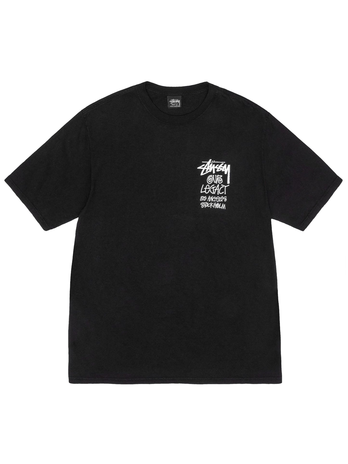 Stussy & Our Legacy Work Shop 8 Ball Yin Yang Pigment Dyed Tee Black