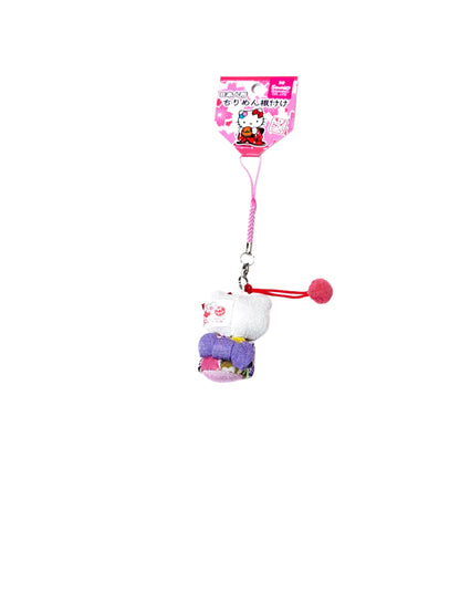 Hello Kitty Edo Kimekomi Doll Keychain Pink