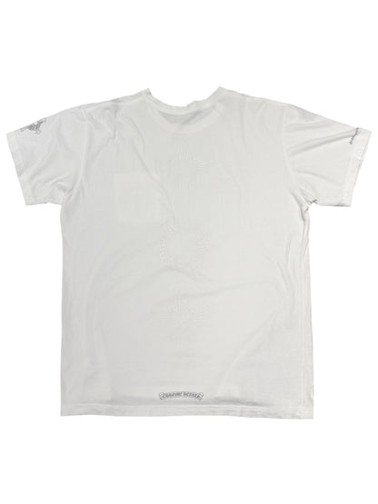 Chrome Hearts Horseshoe Logo Pocket White Triple Logo Back Tee White XL C118697140-Used