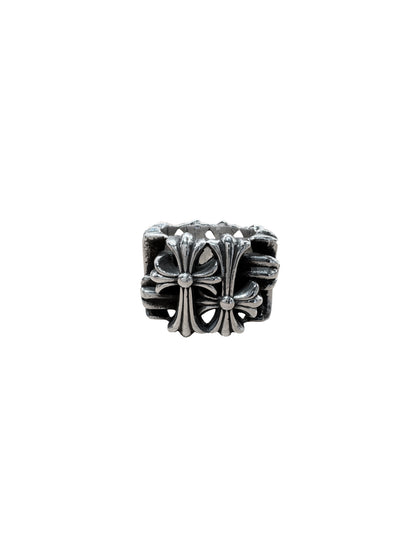 Chrome Hearts Square Cemetery Ring Silver US 12.5 C1209812-Used