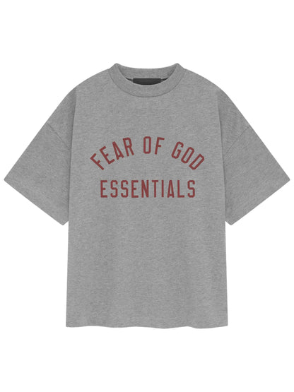 Essentials 24Fw Kids Jersey Crewneck Tee Dark Heather
