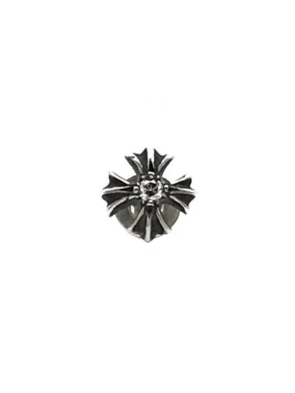 Chrome Hearts Cross Cut Out Stud Silver with Diamond