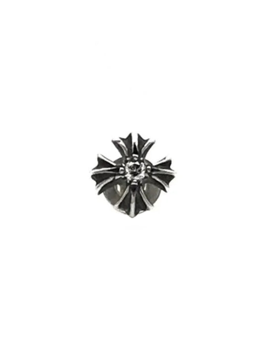 Chrome Hearts Cross Cut Out Stud Silver with Diamond