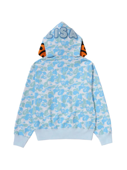 Bape Baby Lisa Abc Camo Full Zip Hoodie Blue