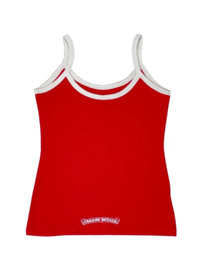 Chrome Hearts Horseshoe Logo Roller Skates Tank Top Red