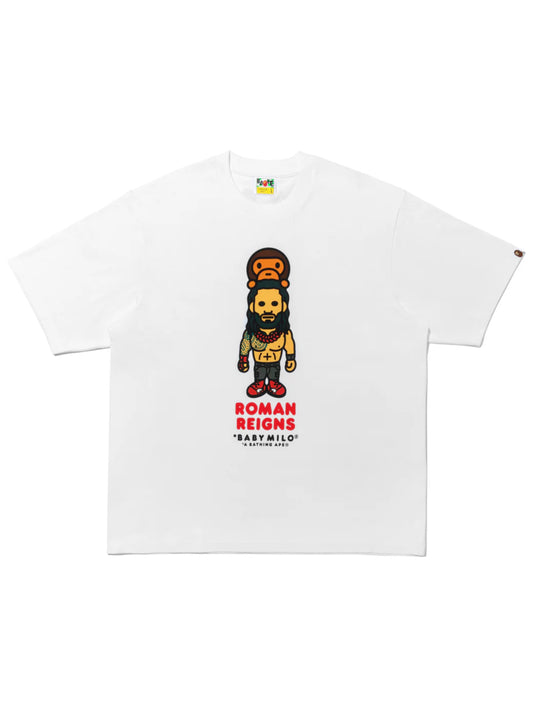 Bape x WWE Roman Reigns Baby Milo Relaxed Fit Tee White