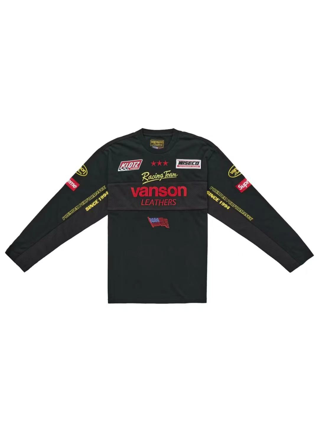 Supreme Vanson Leathers LS Top Black