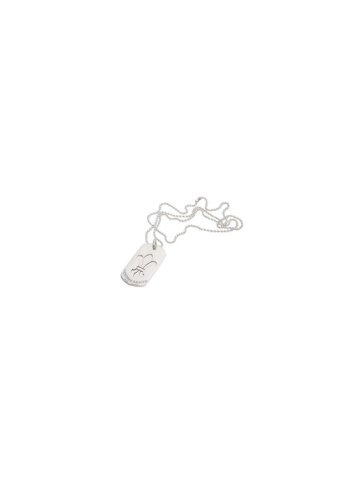 Chrome Hearts Large Fleur Dog Tag Sliver