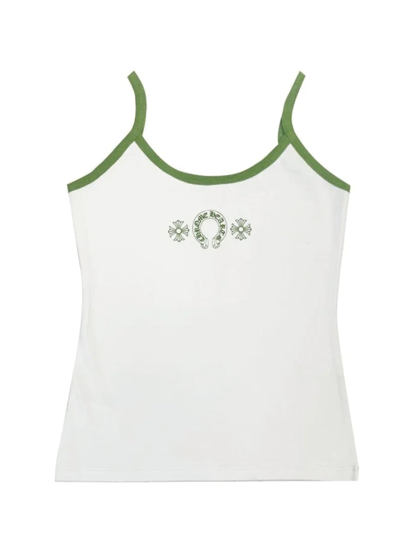 Chrome Hearts Horseshoe Logo Roller Skates Tank Top White Green