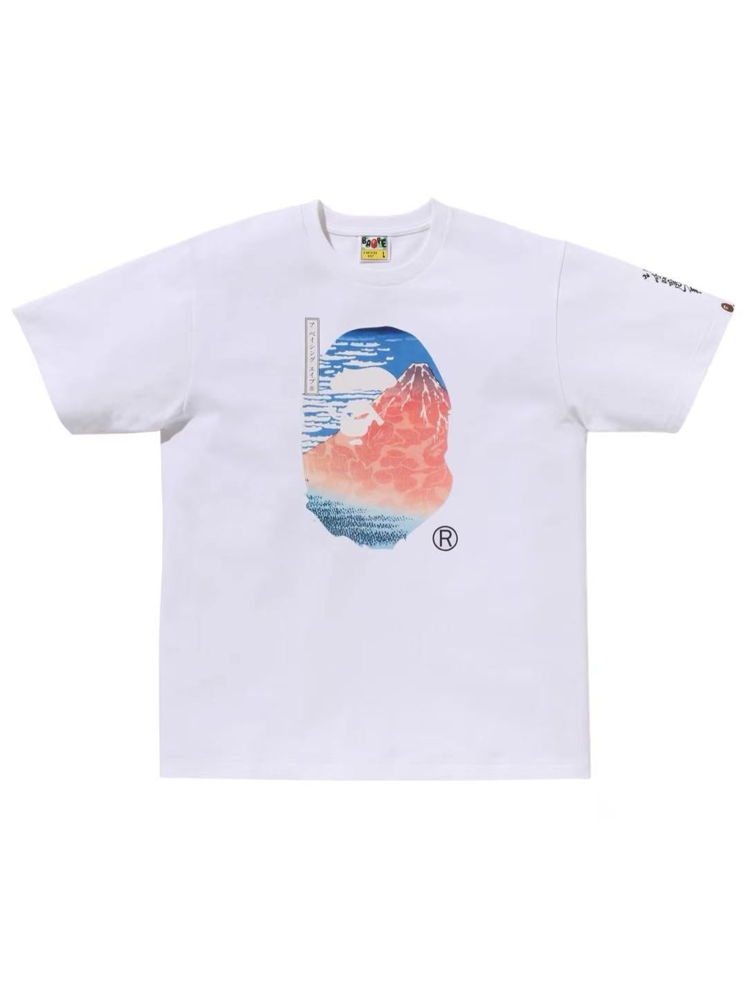 Bape x Ukiyo-E Ape Head Tee 2 White