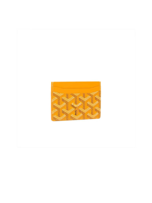 Goyard Goyardine Coated Canvas And Leather Saint Sulpice Card Holder Yellow