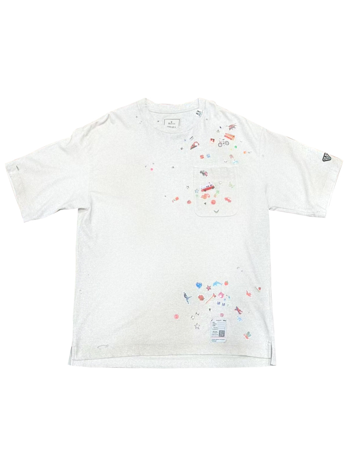 Maison Mihara Yasuhiro Kids Sticker Printed Tee Cream
