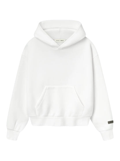 Essentials 25FW Womens Classic Fit Fleece Hoodie Cloud White