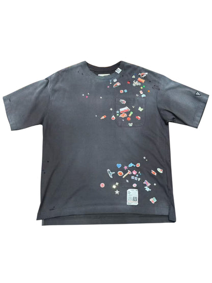 Maison Mihara Yasuhiro Kids Sticker Printed Tee Black