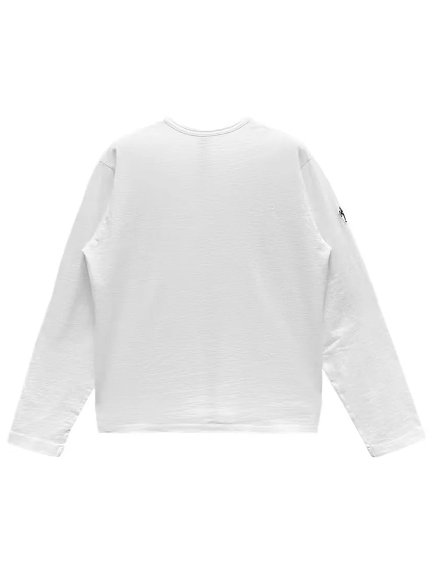 Chrome Hearts Embroidered Script Vertical Logo Pocket LS Tee White