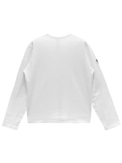 Chrome Hearts Embroidered Script Vertical Logo Pocket LS Tee White