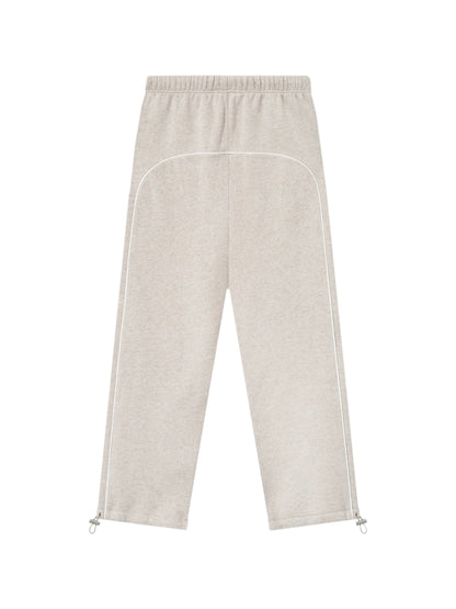Essentials 25FW Relaxed Fleece Sweatpants With Piping Heather Stone