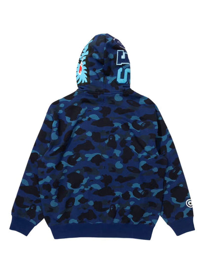 Bape x Straykids Dwaekki Shark Full Zip Hoodie Navy