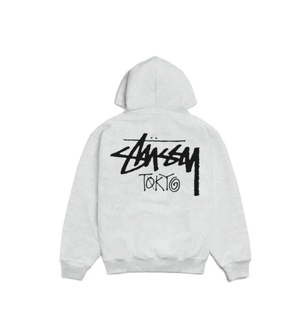 Stussy Stock Tokyo Zip Hoodie Ash Heather