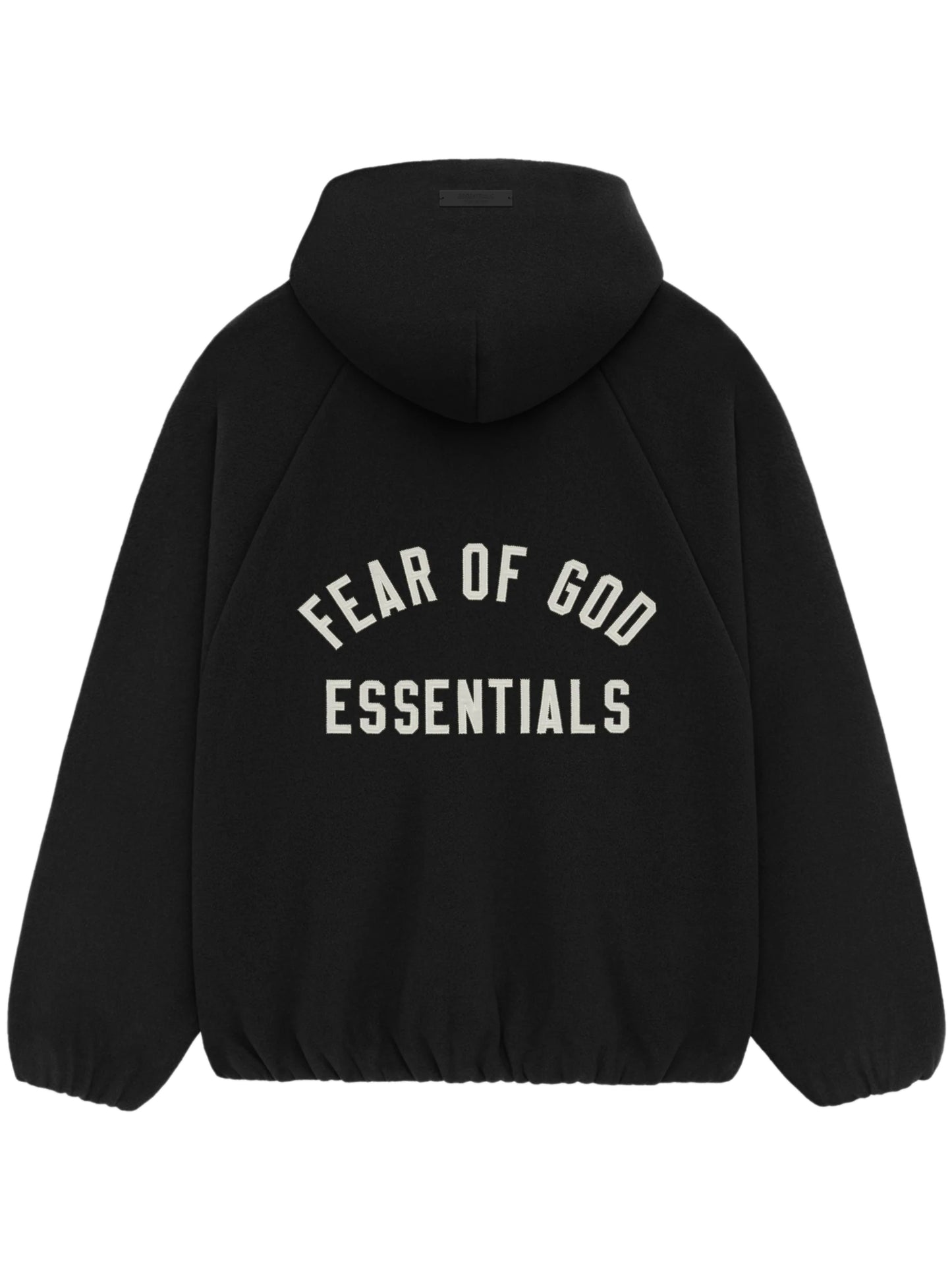 Essentials 25Ss Brushed Hooded Bomber Black