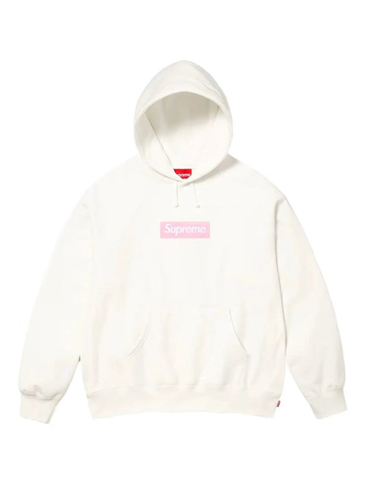 Supreme Box Logo Hoodie White Pink