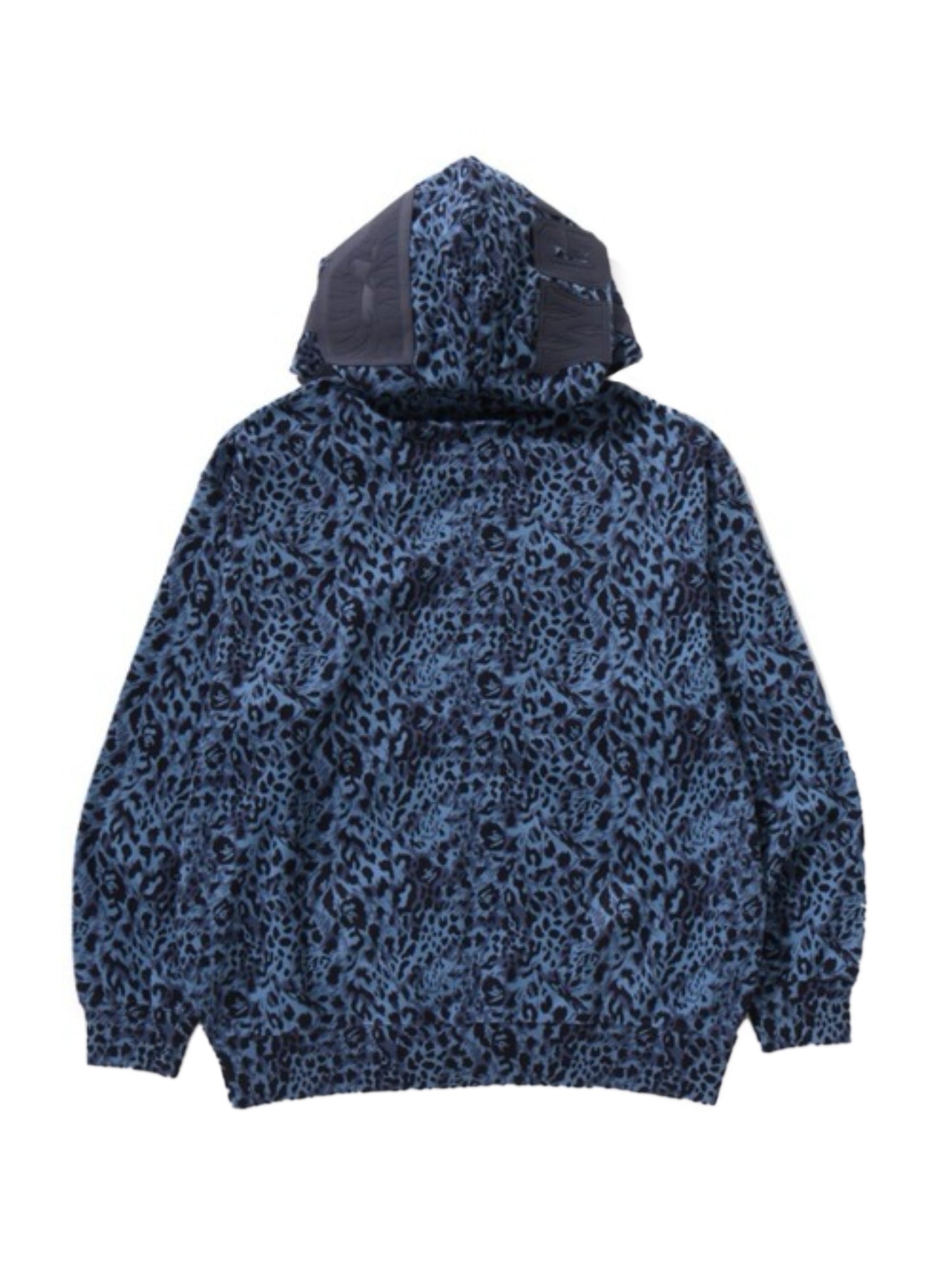 Bape Wild Leopard Pattern Shark Relaxed Fit Full Zip Hoodie Blue