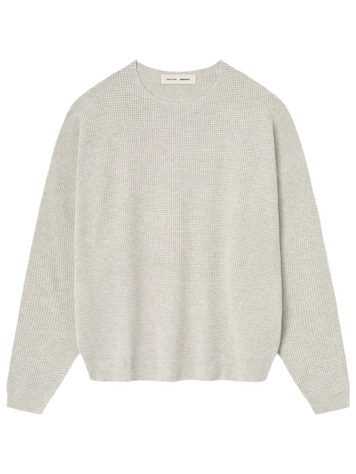 Essentials 25FW Waffle Crewneck Sweater Heather Stone
