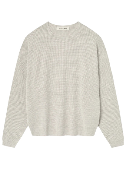 Essentials 25FW Waffle Crewneck Sweater Heather Stone