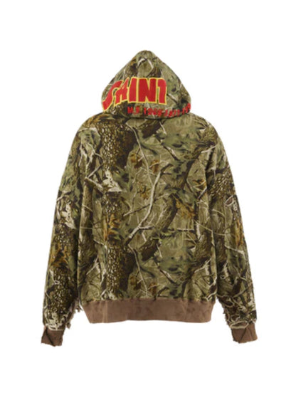 Saint Mxxxxxx x Bape Shark Zip Hoodie Forest Camo