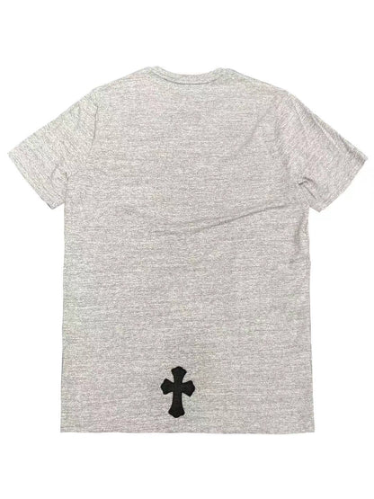 Chrome Hearts  Black Leather Triple Cross Tee Grey Size L C118466390-Used