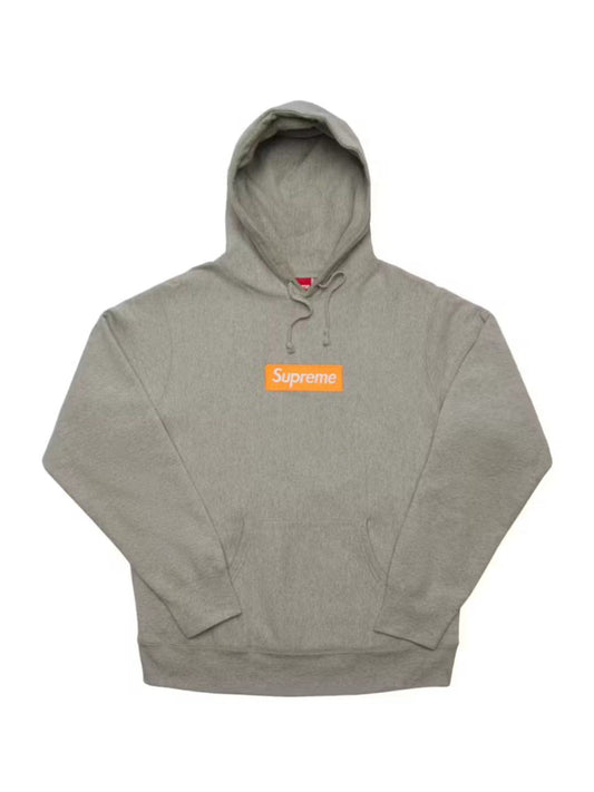 C-Supreme Orange Box Logo Hooded Sweatshirt Grey FW17 Size M