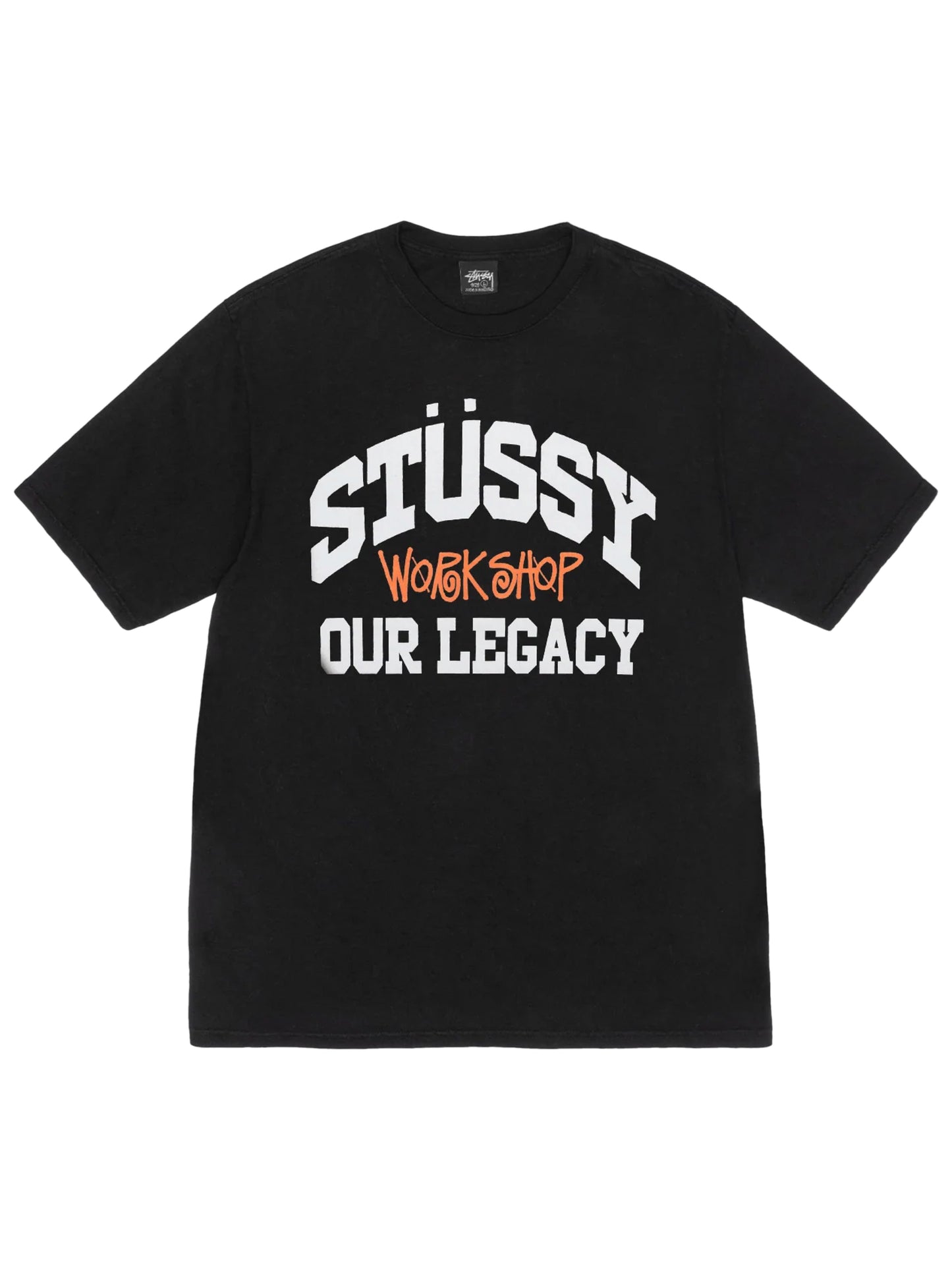 Stussy & Our Legacy Work Shop Collegiate Tee Black