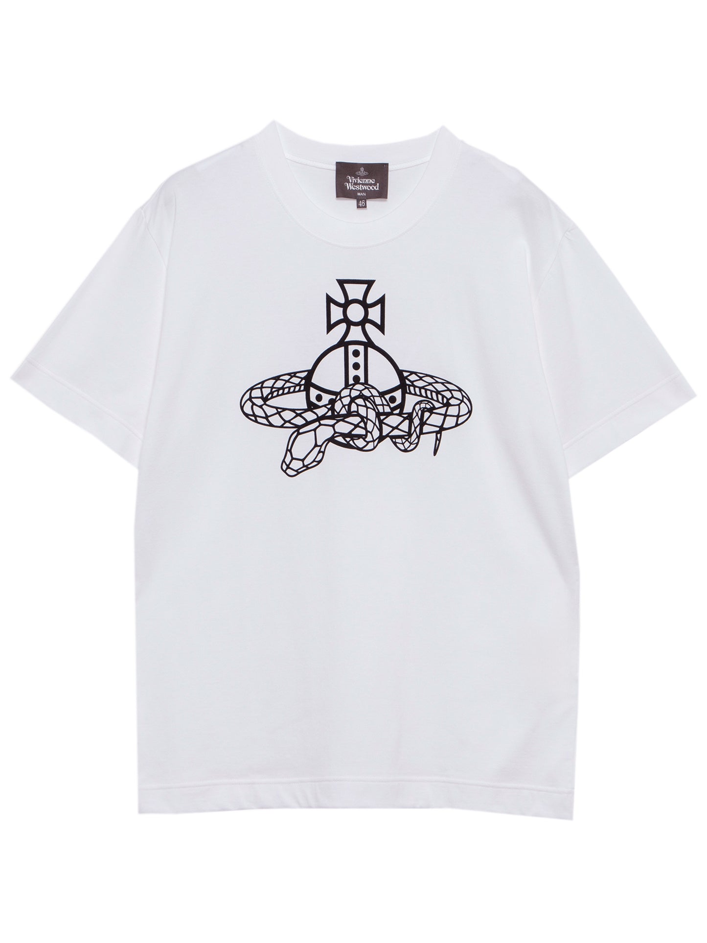 Vivienne Westwood Snake Orb Printed Tee White Black