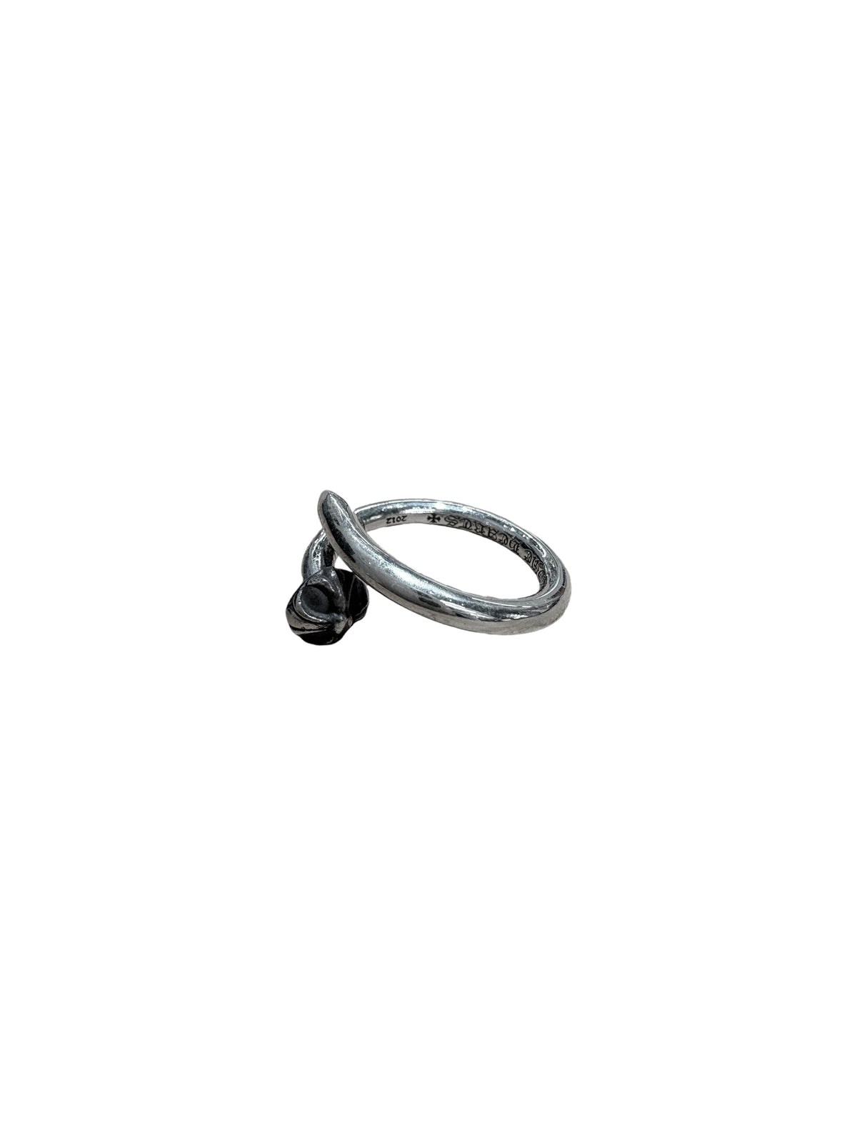 Chrome Hearts Nail Cross Ball Silver Ring US 9 C40115403-Used