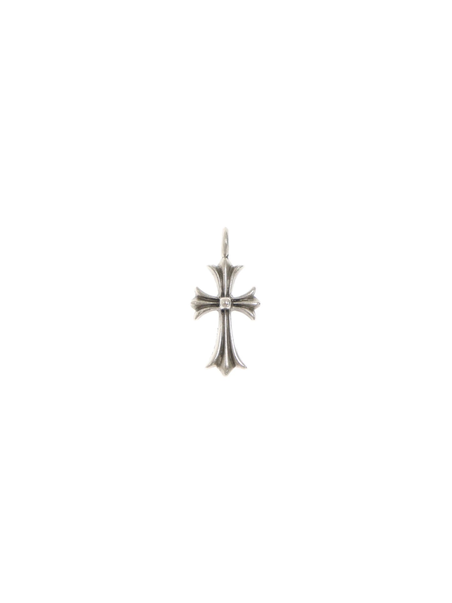 Chrome Hearts Ruby Tiny CH Cross Silver Pendant