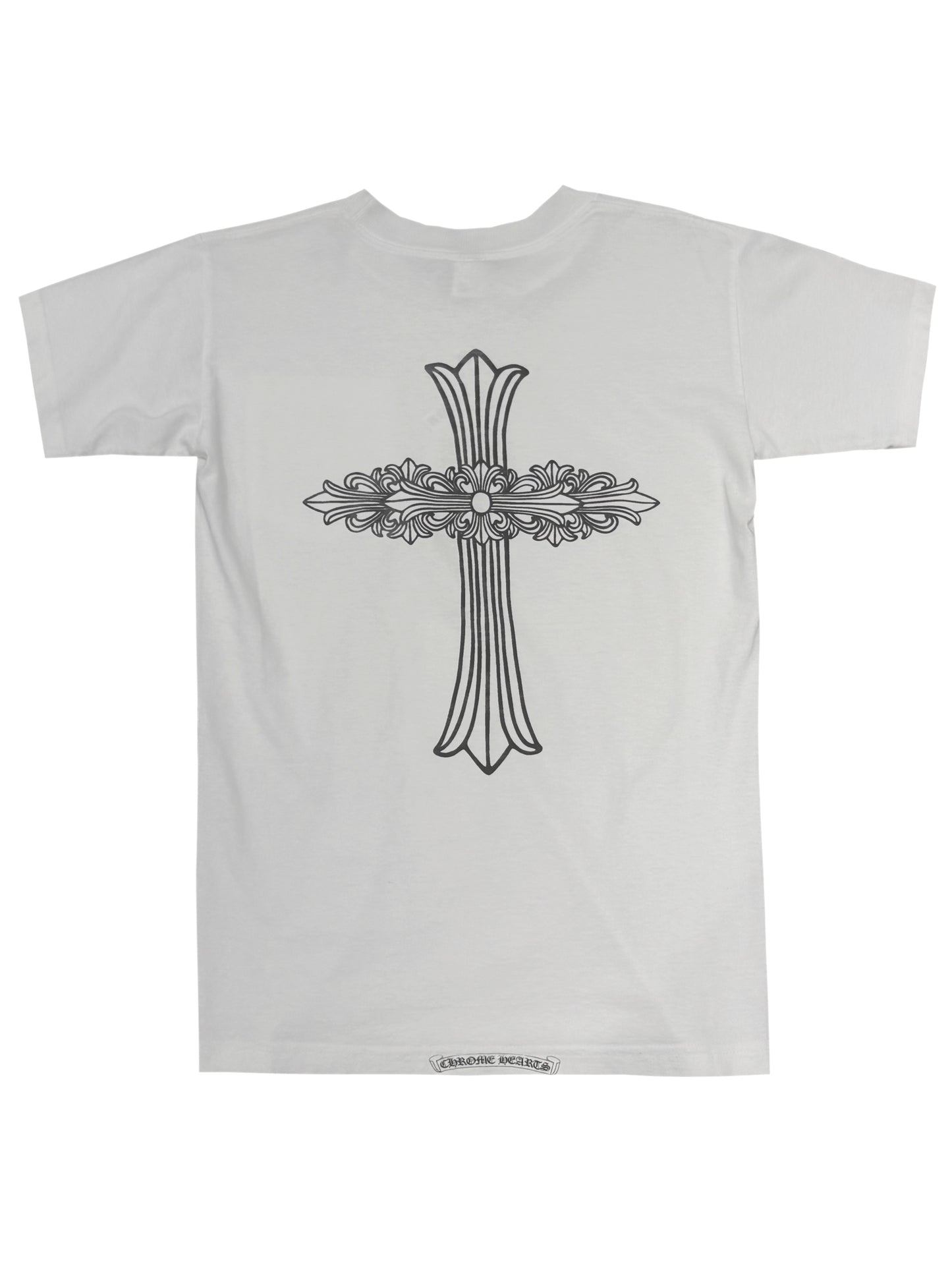 Chrome Hearts Floral Cross Logo Back Pocket Tee White S C118486828-Used