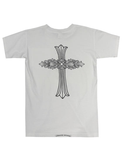 Chrome Hearts Floral Cross Logo Back Pocket Tee White S C118486828-Used
