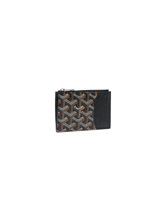 Goyard Bourbon Zipped Card Holder Black