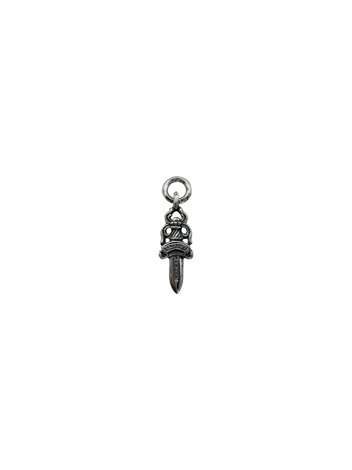 Chrome Hearts Silver Double Dagger Pendant Small Size C1209836-Used