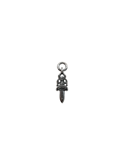 Chrome Hearts Silver Double Dagger Pendant Small Size C1209836-Used