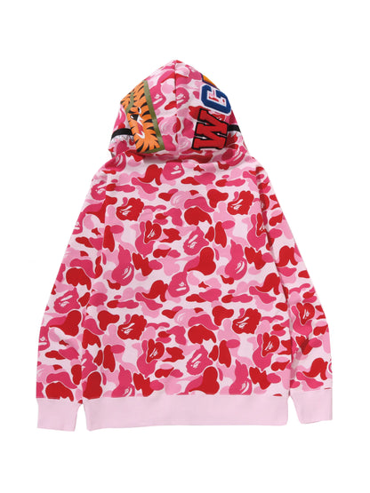 Bape Abc Camo Crystal Stone Shark Full Zip Hoodie Pink