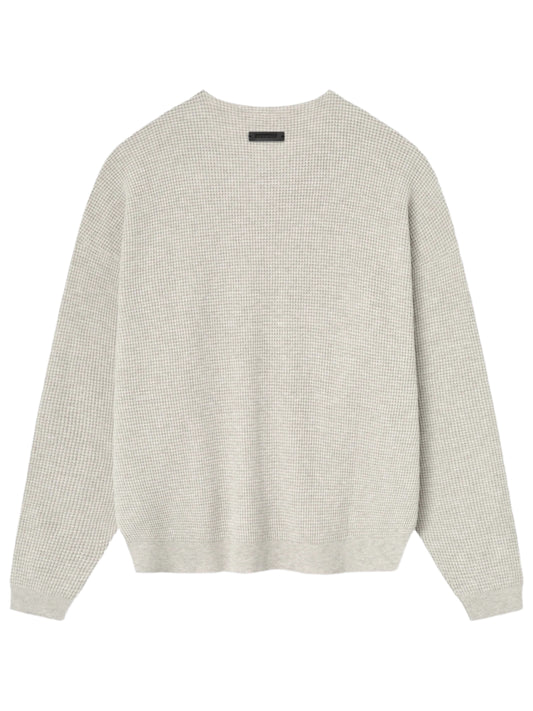 Essentials 25FW Waffle Crewneck Sweater Heather Stone