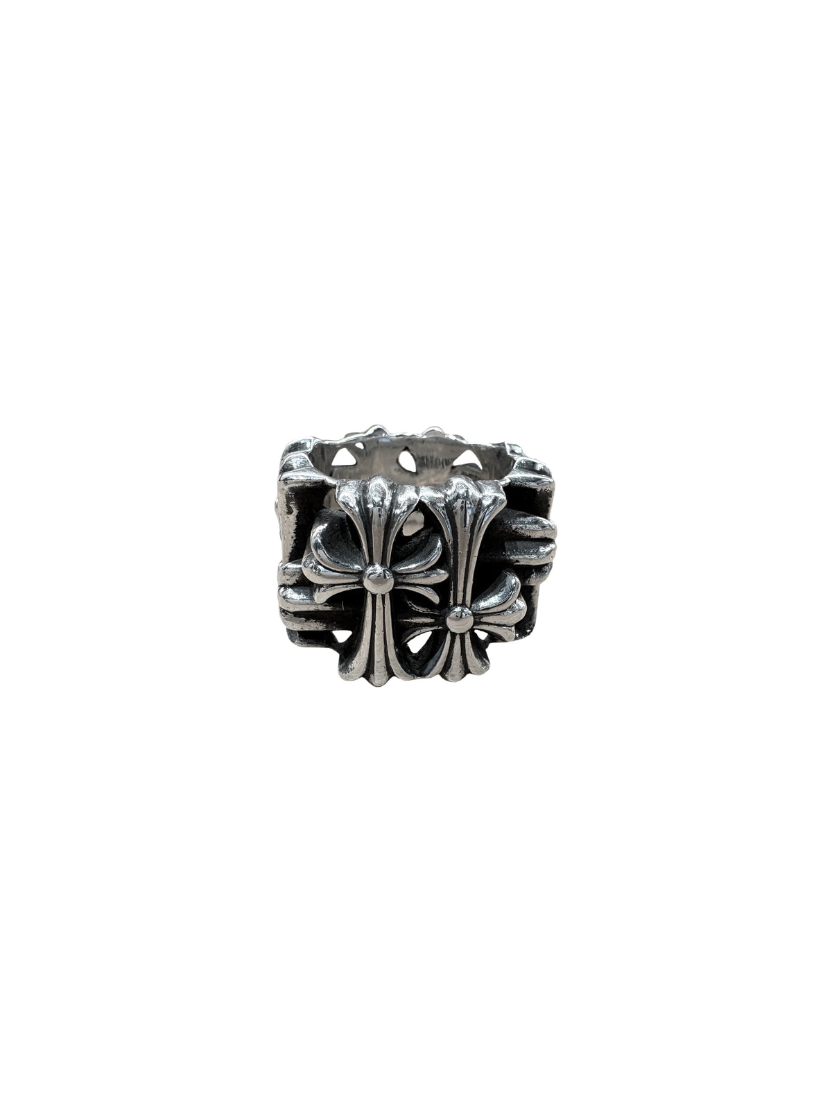 Chrome Hearts Square Cemetery Ring Silver US 12.5 C1209812-Used