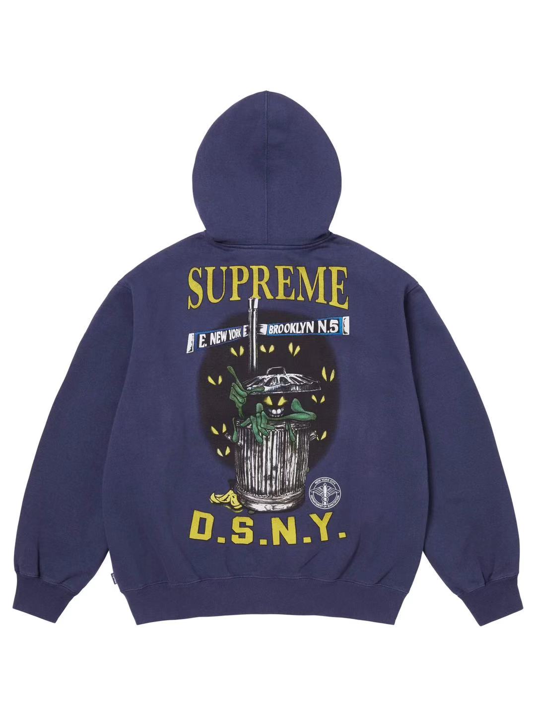 Supreme DSNY Zip Up Hoodie Washed Navy