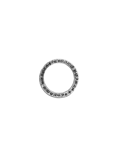 Chrome Hearts Silver Fxck You Spacer Ring with One Diamond US 8 C2209974-Used