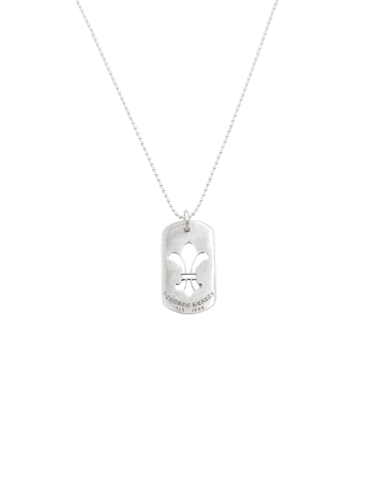 Chrome Hearts Large Fleur Dog Tag Sliver