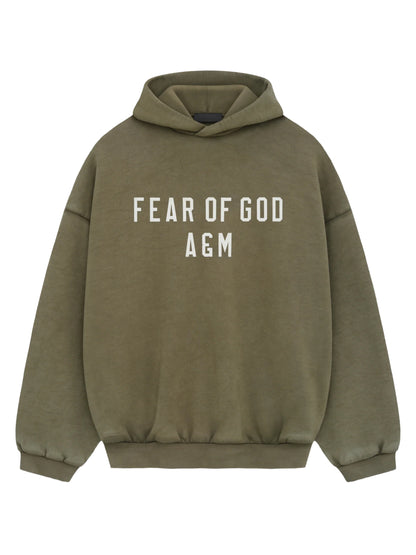 Essentials 24Fw Heavy Fleece Hoodie Military